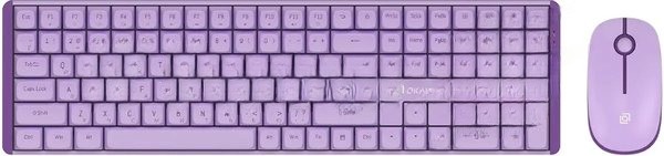Комплект клавиатура+мышь AULA AC306 беспроводной, USB, 1600 DPI, сиреневый