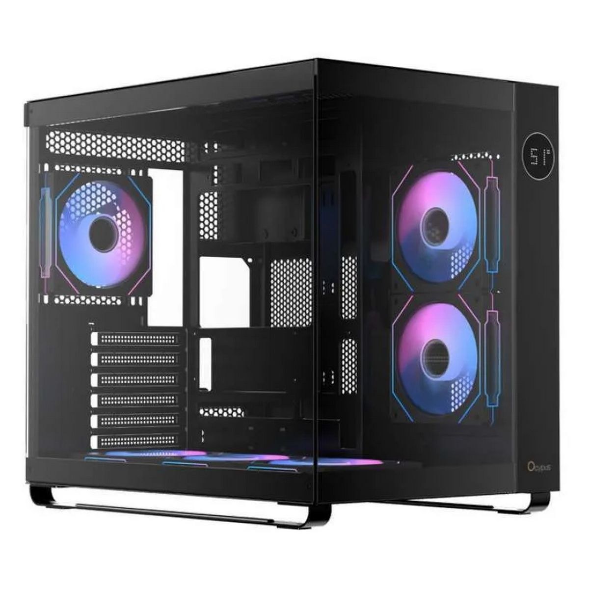 Компьютерный корпус Ocypus Iota C70 BK ARGB ATX/win/black/6 ARGB fans/no PSU/Tempered Glass