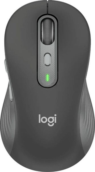 Мышь беспроводная Logitech M750 L Large графитовый, 4000 dpi, радиоканал, Bluetooth, USB, кнопки - 5
