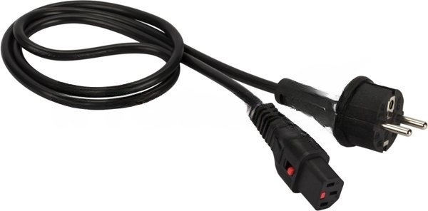 Шнур питания Lanmaster LAN-PP13L/SH-0.5-BK C13-Schuko проводник.:3x0.75мм2 0.5м 220В 10А черный
