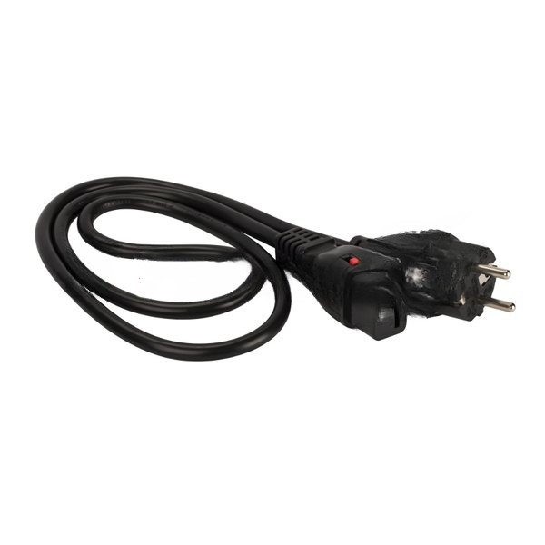 Шнур питания Lanmaster LAN-PP19L/SH-5.0-BK C19-Schuko проводник.:3x1.5мм2 5м 220В 16А черный