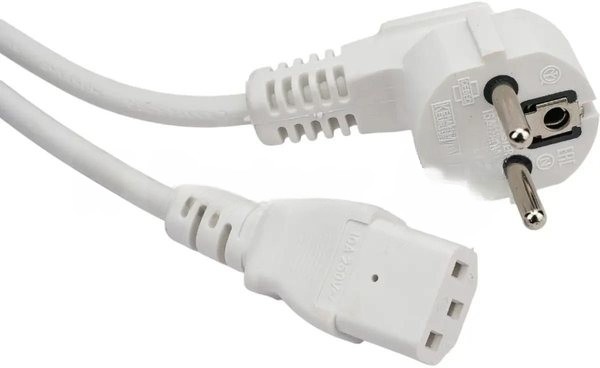 Шнур питания Lanmaster LAN-PP13/SHA-1.0-WH C13-Schuko проводник.:3x0.75мм2 1м 220В 10А белый