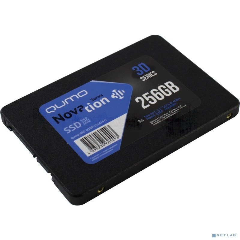 Накопитель SSD QUMO Novation 3D, 256Gb, 2.5", SATA III, R/W 540/520