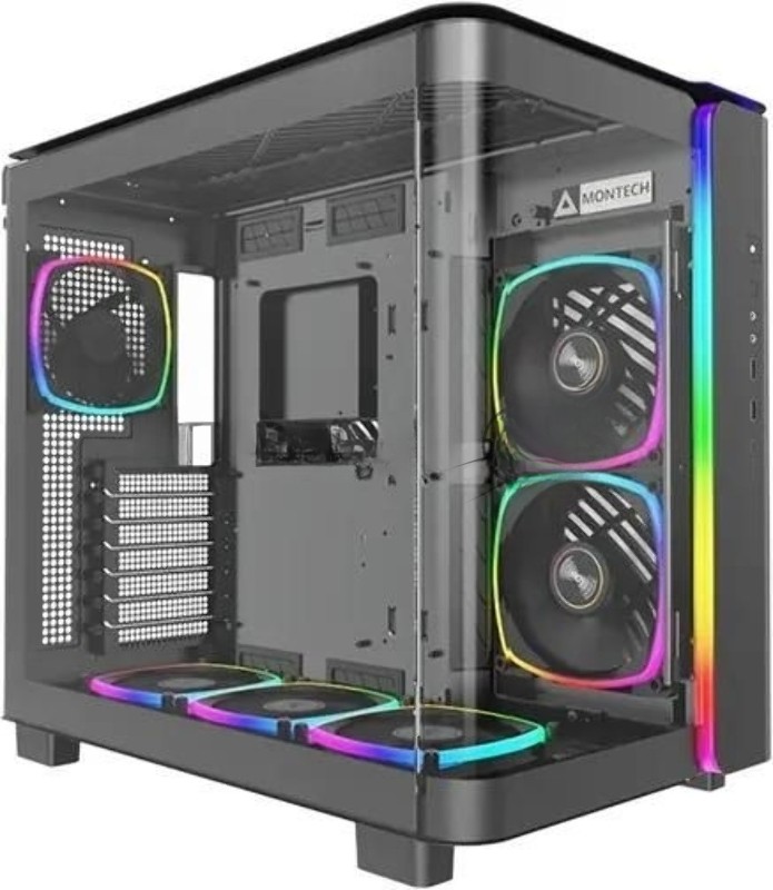 Компьютерный корпус Montech King 95 PRO черный без БП ATX 4x120мм 2x140мм 2xUSB3.0 1xUSB3.1 audio bott PSU