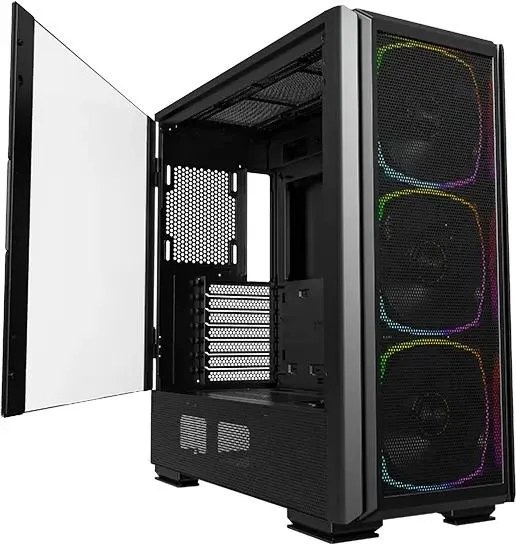 Компьютерный корпус Montech SKY TWO черный без БП ATX 3x140мм 2xUSB3.0 1xUSB3.1 audio bott PSU