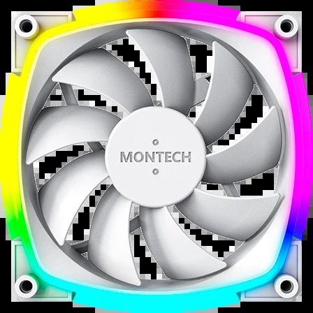 Вентилятор для корпуса MONTECH AX120 PWM белый, 120 мм, 1600 об/мин, 27 дБ, 4 pin