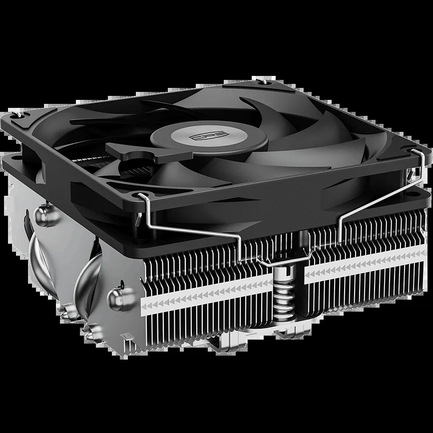 Кулер для процессора PCCooler RC400-53 (125W, 4-pin PWM, 53.5мм, Al/Cu, 4x6мм, 1x92мм, 43CFM, 31.2dBA, 2700RPM, S: 1851/1700/1200/20XX/115X, AM5/AM4, silver, black)