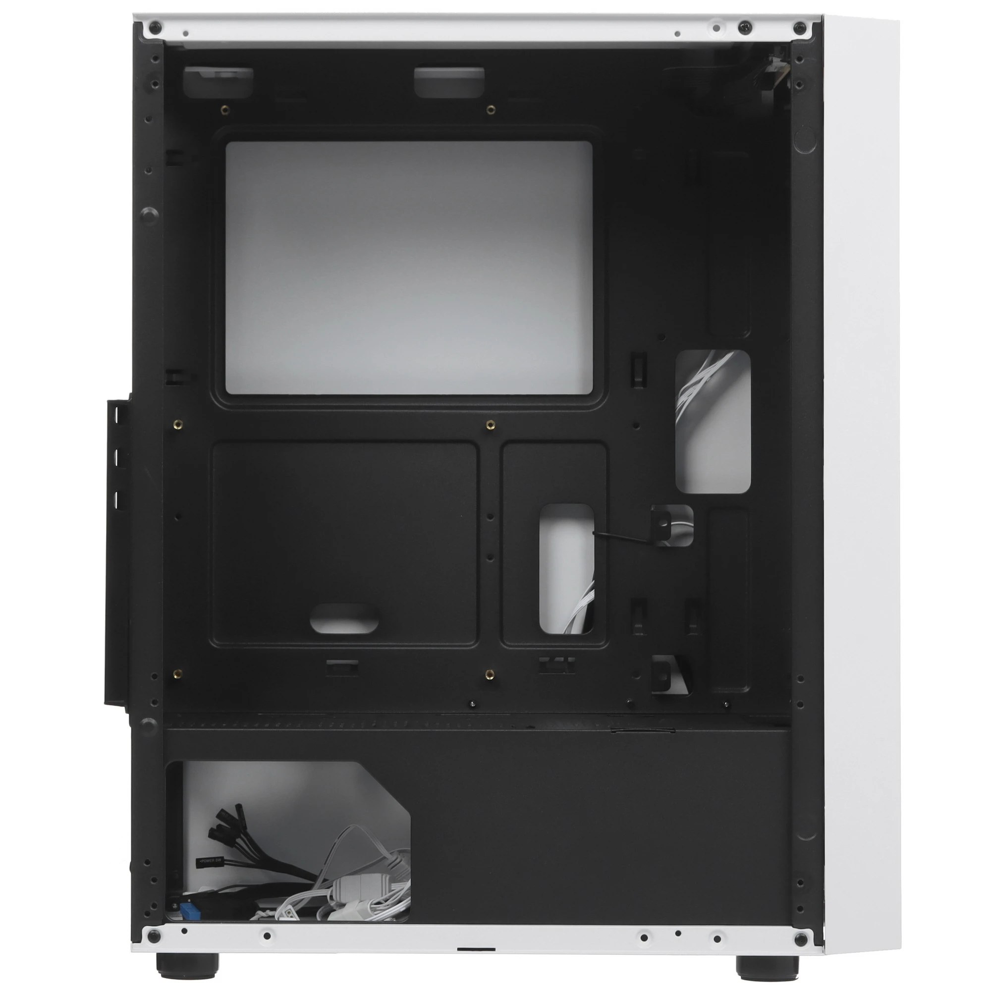 Компьютерный корпус без блока питания PCCOOLER MA100 MESH WH, Mesh Mid Tower, White, TG, 0.4 SPCC, 3x120мм ARGb ATX, mATX, mITX 160/310/180мм 2x2.5", 2x3.5", 7xPCI 1xUSB-A 3.0, 2xUSB-A 2.0 360x200x446mm