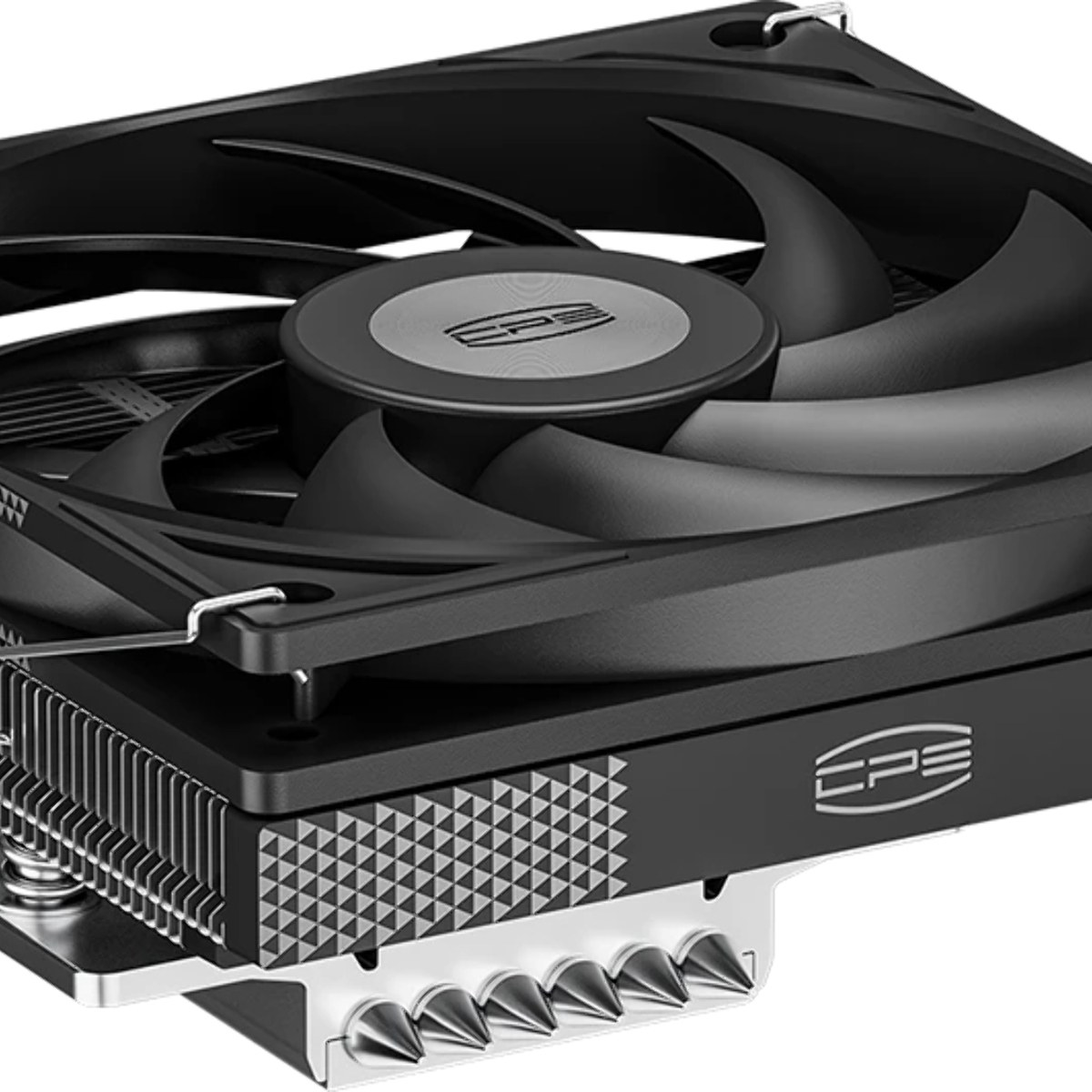 Кулер для процессора PCCooler RC600-67 (125W, 4-pin PWM, 67.5mm, Al, 4x6mm, 1x120мм, 62.5CFM, 32.5dBA, 2300RPM, S: 1851/1700/1200/115X, AM5/AM4, черный)