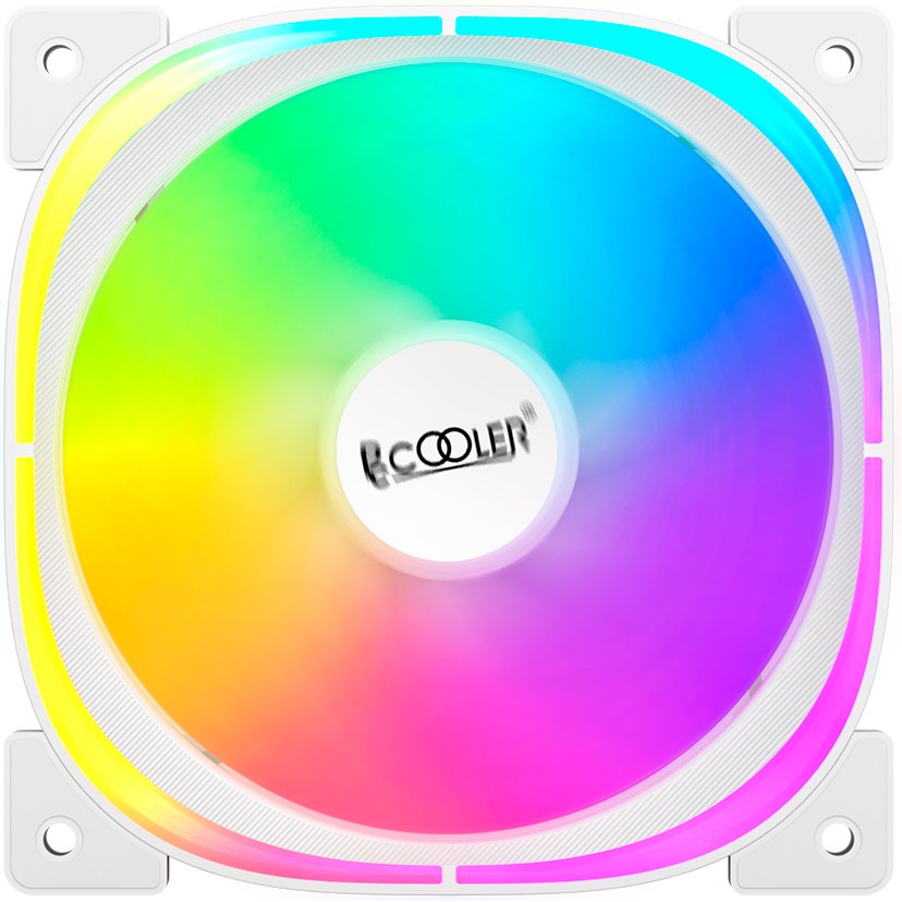 Вентилятор для корпуса PCCooler EF120 ARGb белый, 120 мм, 1500 об/мин, 25.7 дБ, 4 pin