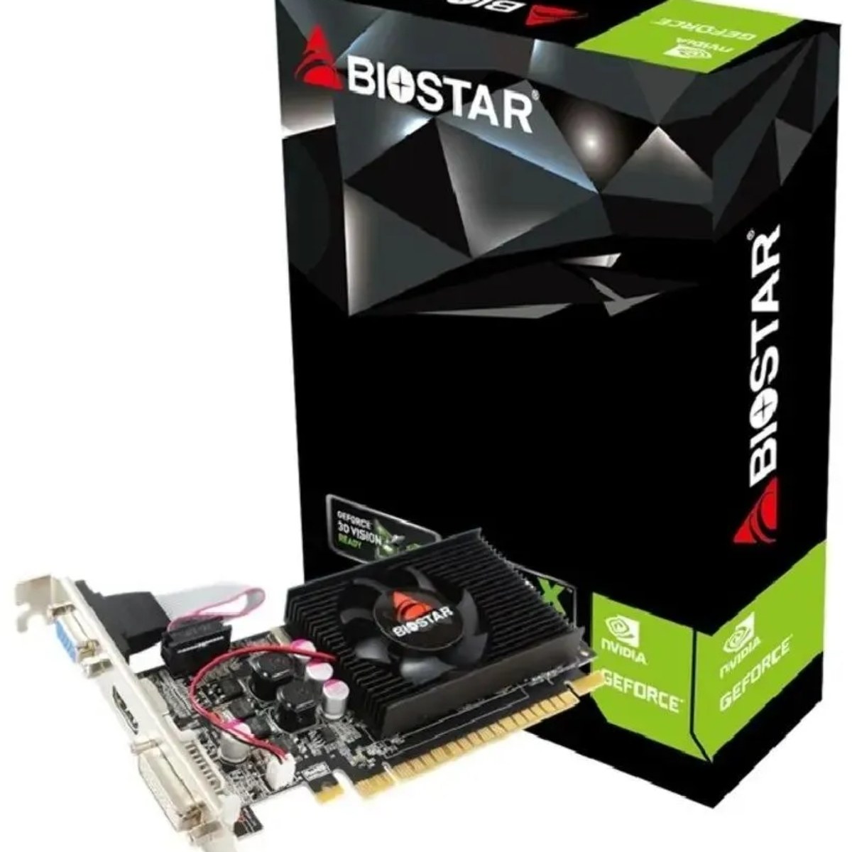 Видеокарта Biostar GeForce GT 210, 1 GB DDR3, 64 bit, HDMI, DVI-I, VGA, GPU 589 MHz