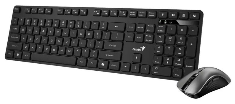 Комплект клавиатура+мышь Genius KM-8216S беспроводной, Bluetooth, 1000 DPI, чёрный