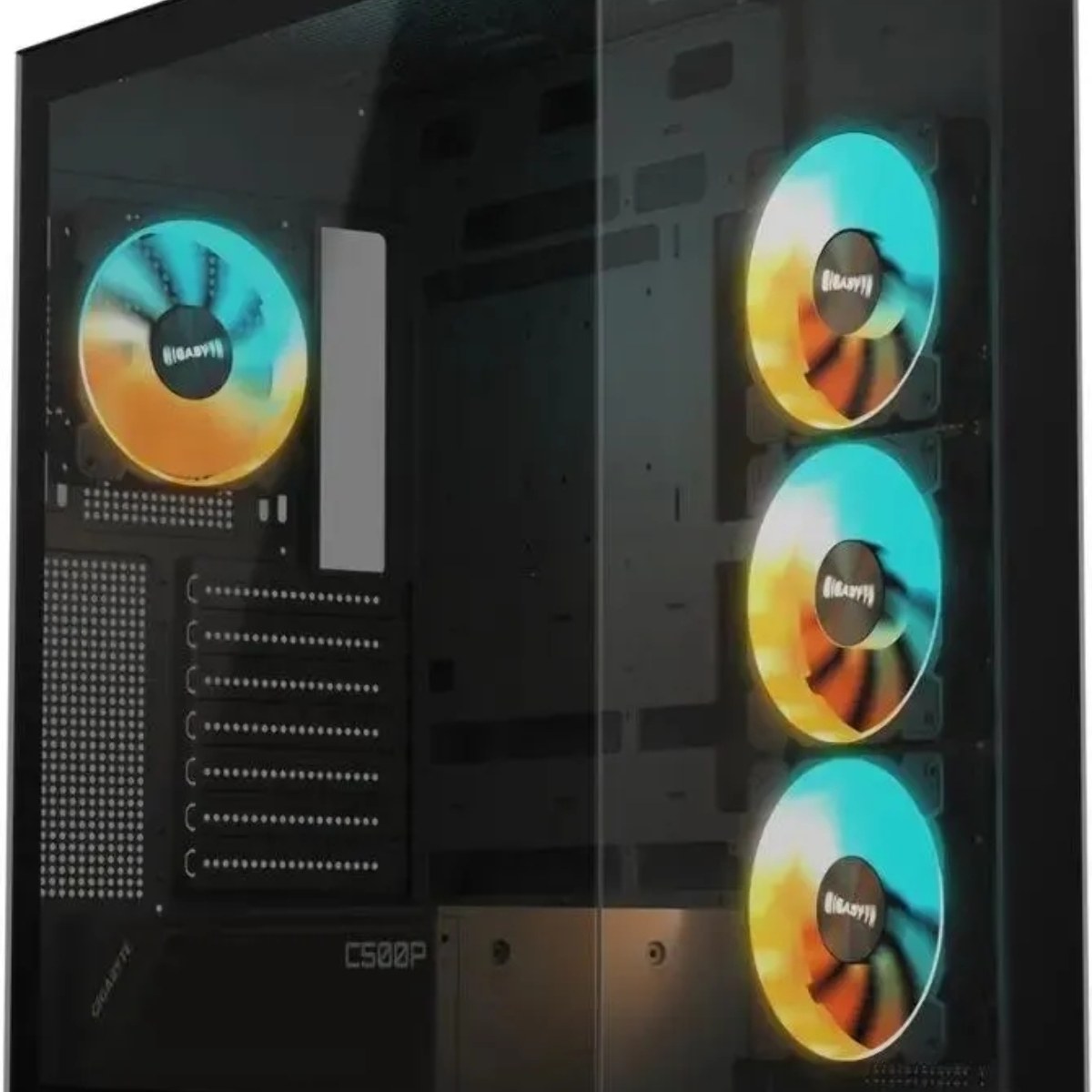 Компьютерный корпус Gigabyte Gb-C500P ST черный без БП ATX 3x120мм 6x140мм 2xUSB 3.0 1xUSB3.1 audio bott PSU