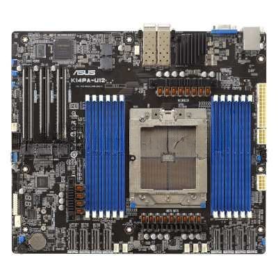 Материнская плата ASUS K14PA-U12, SP5, SoC, 12xDDR5 RDIMM, 0xSATA, 1xM.2, 3xPCIe 5.0 x16, 1xVGA, 2xSFP28 25Gb LAN + 1xManagement LAN, 2xUSB 3.2 Gen 1, 0x3.5 мм, CEB