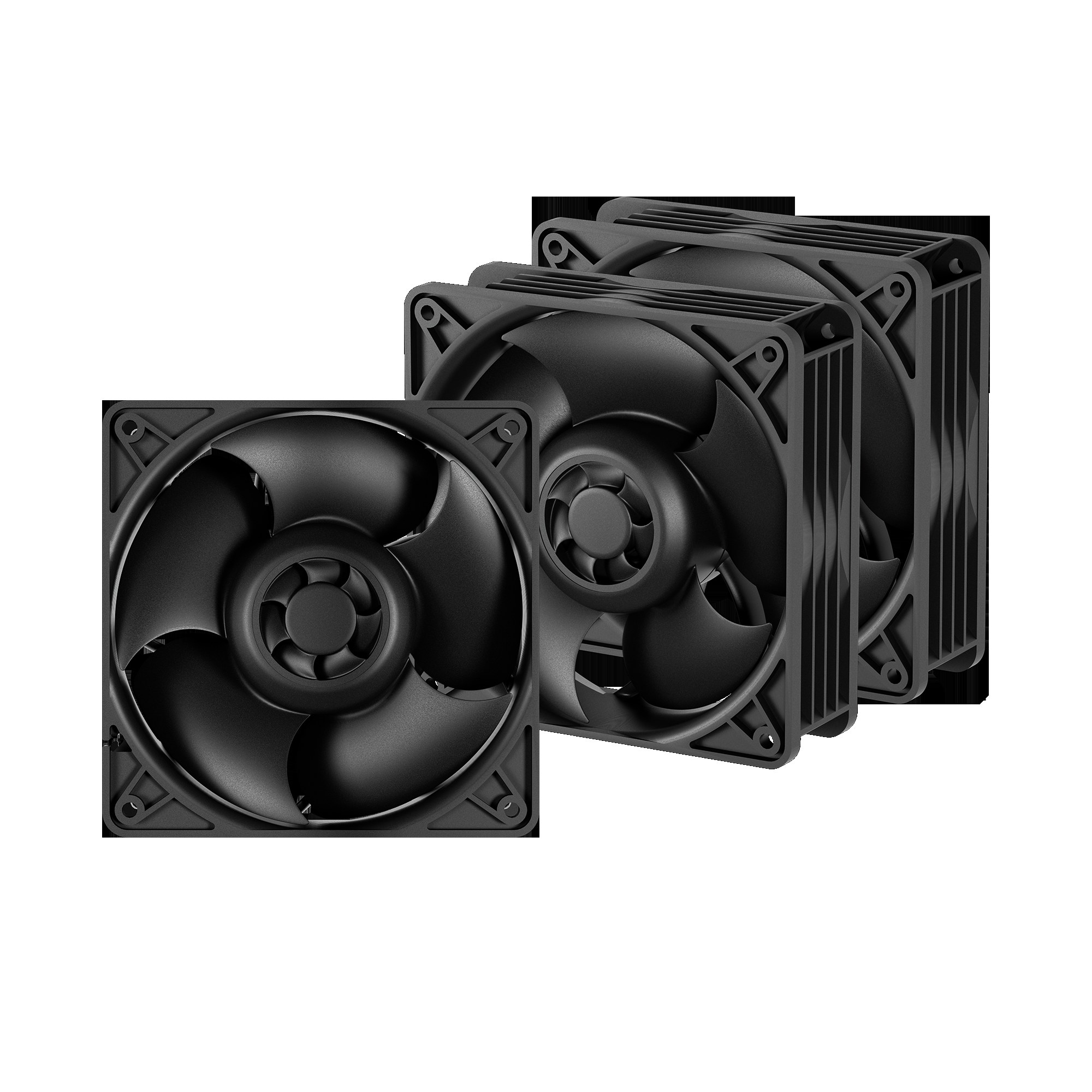 Комплект вентиляторов для корпуса Arctic S12038-8K 3 Pack черный, 120 мм, 8000 об/мин, 4 pin
