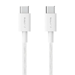 Кабель USB CukTech Type-C to Type-C braided cable 1.5m 3A 60W CTC315P белый