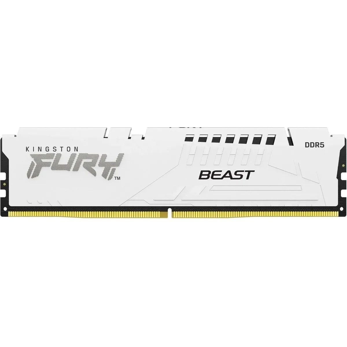 Оперативная память Kingston Fury Beast White, DDR5, 16Gb (1x16 Gb), 6800 MHz, CL34, радиатор, белый