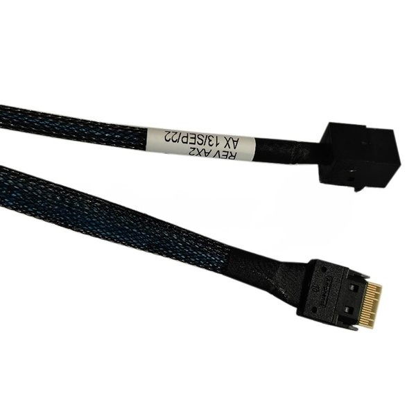 Кабель Amphenol RSL38-2804 Slimline SASx4 (SFF8654) -to- HD MiniSAS x4 (SFF8643) 80cm