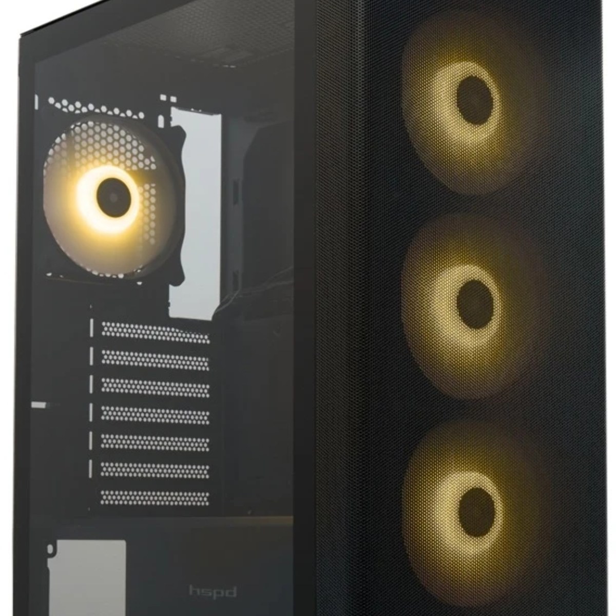 Компьютерный корпус HSPD M520, Mesh Mid Tower, черный, slide TG, 0.45 SPCC, 4x120мм ARGb ATX, mATX, mITX 160/330/184мм 2x2.5", -, 7xPCI 2xUSB-A 3.0, 1xUSB-A 1.0 390x200x449мм