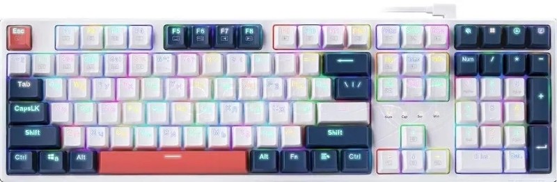 Клавиатура Redragon Whisper проводная, USB Type-A, белый