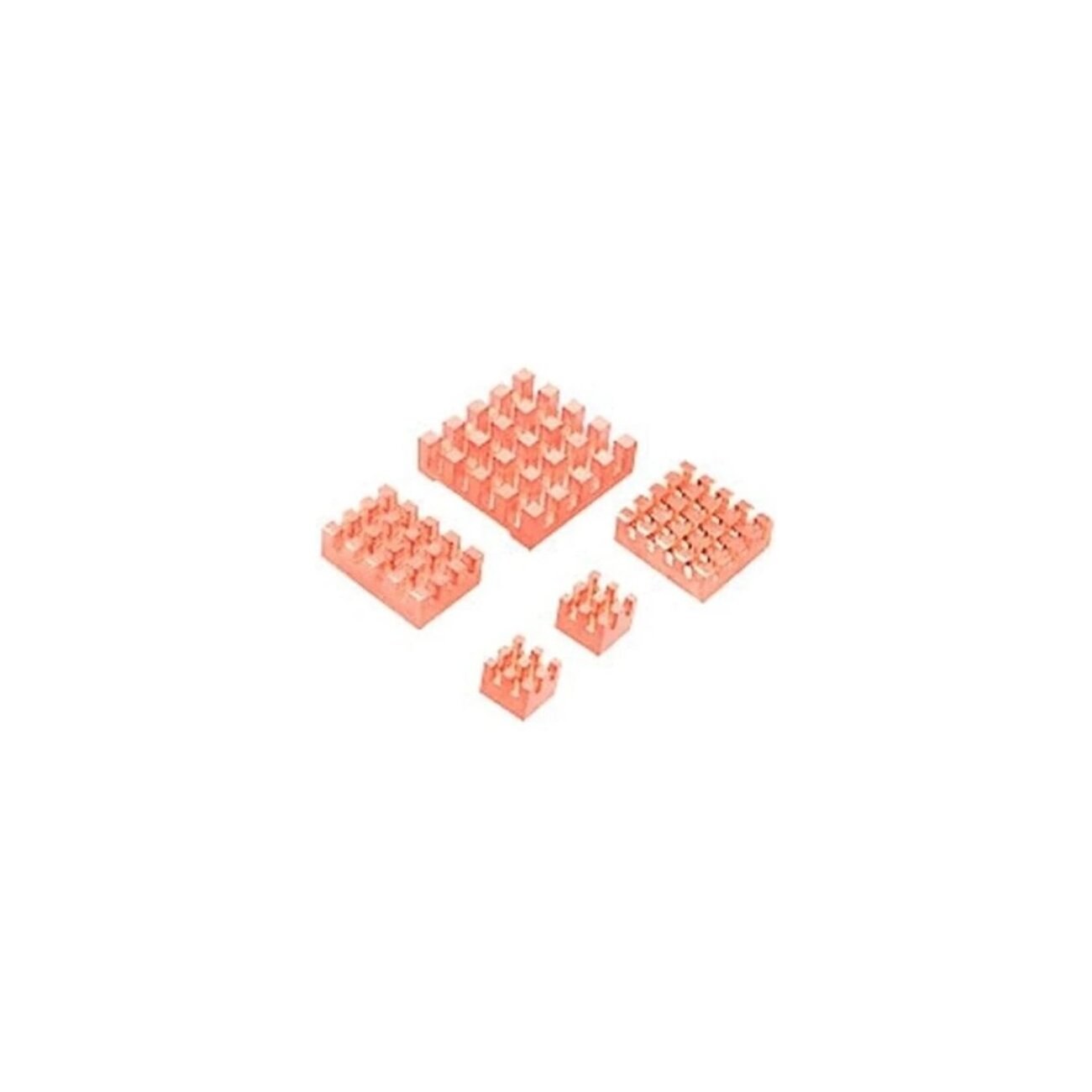 Набор радиаторов QUMO, Heat Sink Set Aluminum (17×17х5 12×12×5 14×10×6 5×5×5) for Pi 5B, blue