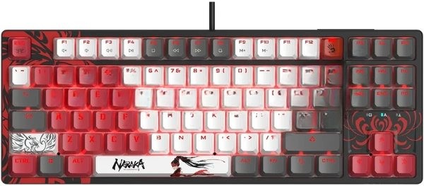 Клавиатура проводная A4Tech Bloody S87 Naraka USB черный/красный
