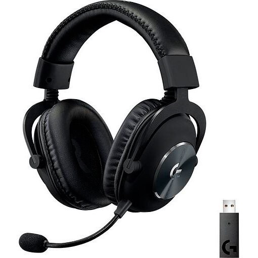 Гарнитура Logitech G PRO X чёрный, беспроводная, USB, подвижный микрофон, отсоединяемый кабель 2 м