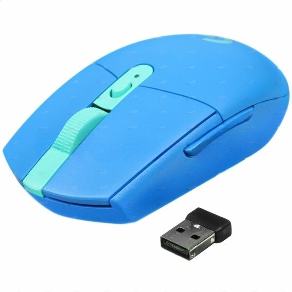 Мышь беспроводная Logitech G304 Lightspeed синий, 12000 dpi, радиоканал, USB, кнопки - 6