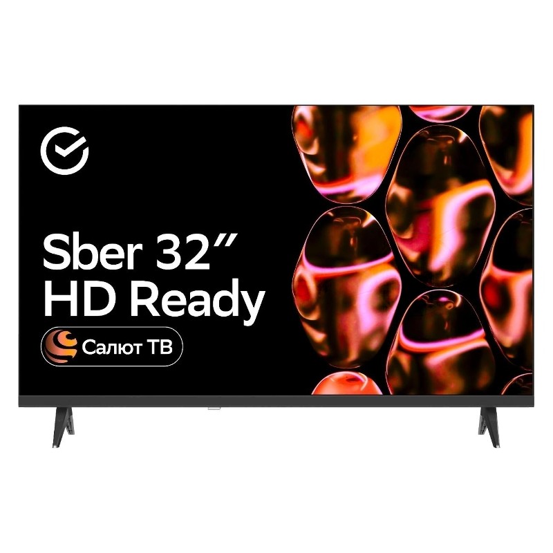 Телевизор Sber 32" SDX-32H2124 черный DLED HD 60Hz Smart TV Салют ТВ 1.5GB/8GB