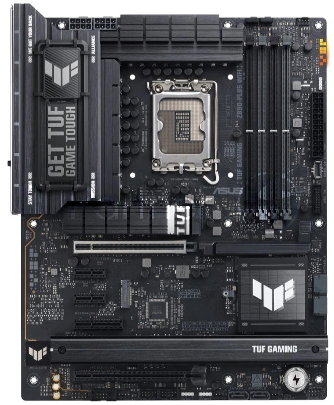 Материнская плата ASUS TUF GAMING Z890-PLUS WIFI, LGA1851, Intel Z890, 4xDDR5, 4xSATA, 4xM.2, 1xPCIe 5.0 x16, DisplayPort, HDMI, USB Type-C, 1x2.5Gb LAN, Thunderbolt, 5x3.5 мм, 7.1, ATX