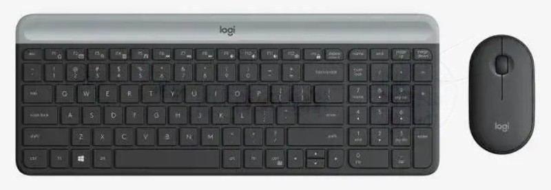 Комплект клавиатура+мышь Logitech MK470 беспроводной, USB, 1000 DPI, чёрный