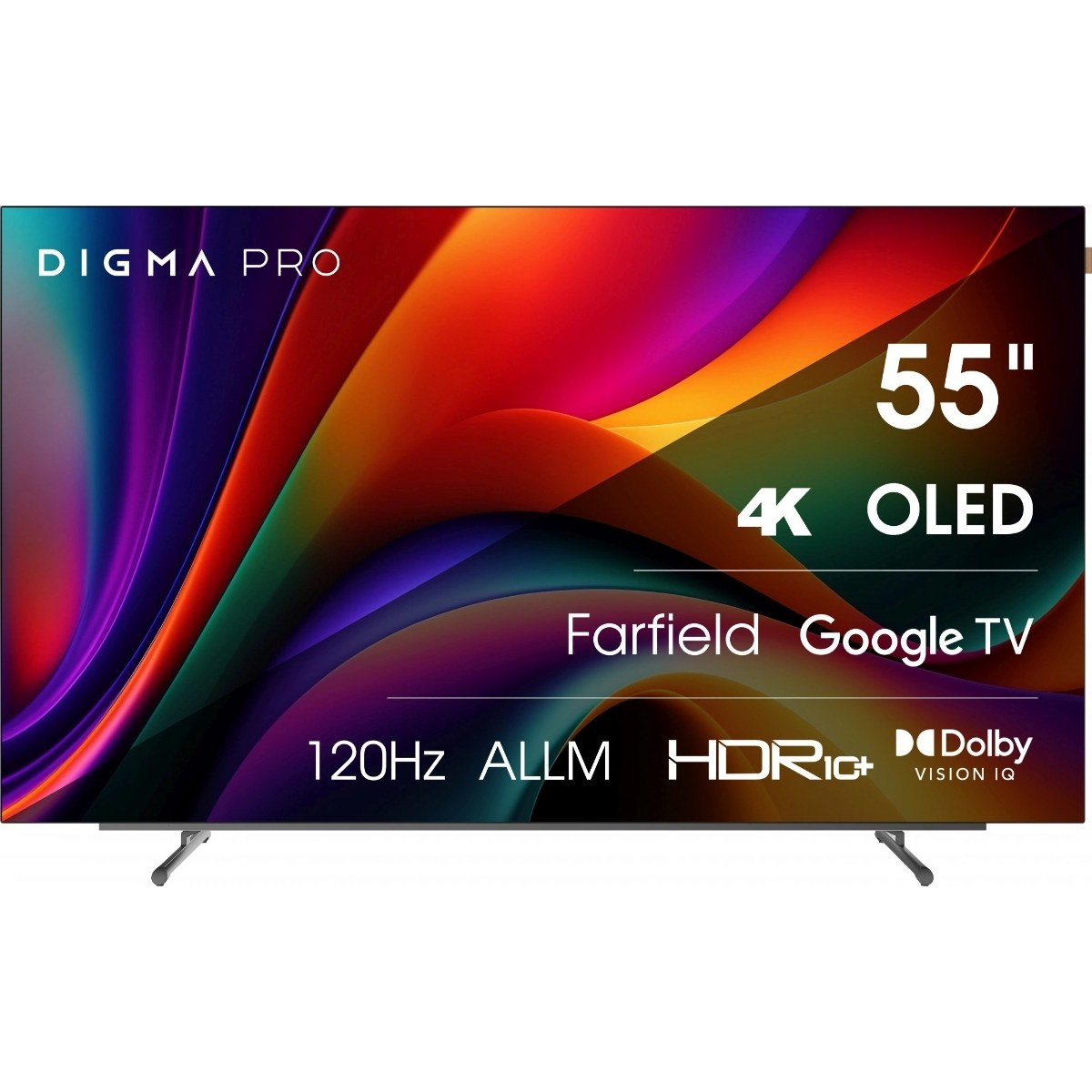 Телевизор Digma 55" Pro 55M черный/серебристый OLED 4K UHD 120Hz Google TV