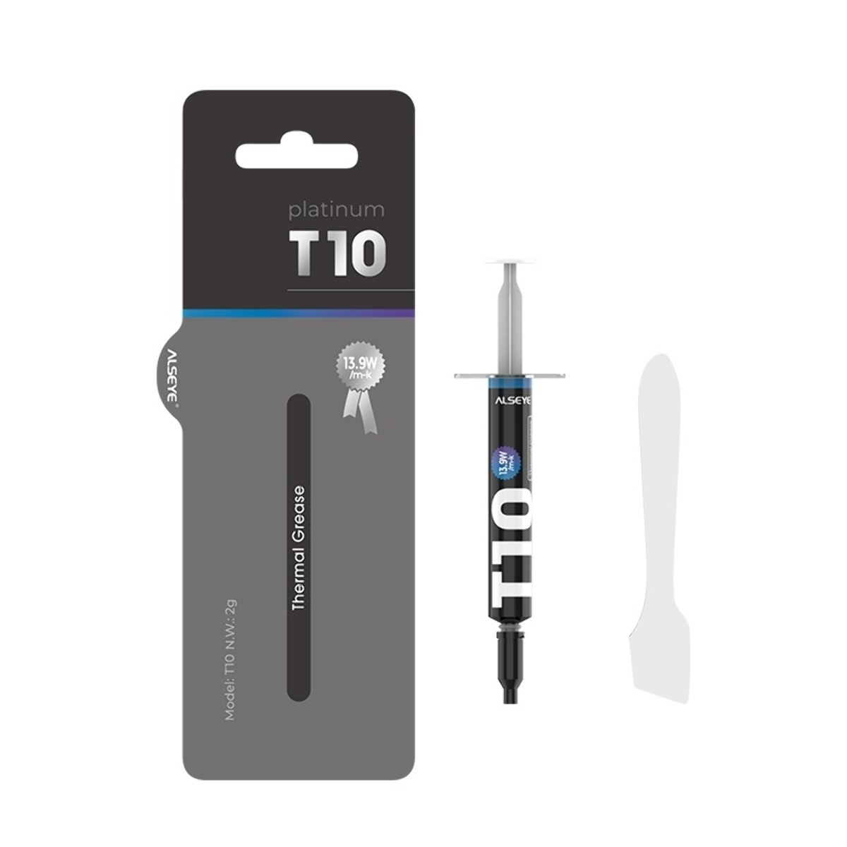 Термопаста ALSEYE T10, 2 г, 13.9 Вт/(м⋅К), шприц