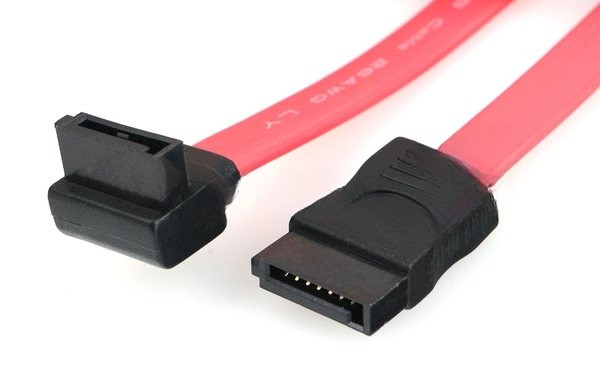 Кабель интерфейсный SATA Cablexpert CC-SATADATA90-N, Sata3 7pin/7pin угловой, медн.проводник, 50 см, пакет