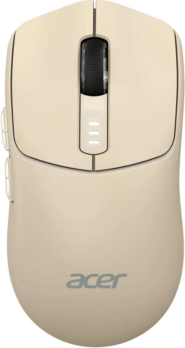 Мышь беспроводная Acer OMR312 бежевый, 3200 dpi, радиоканал, Bluetooth, USB, кнопки - 5
