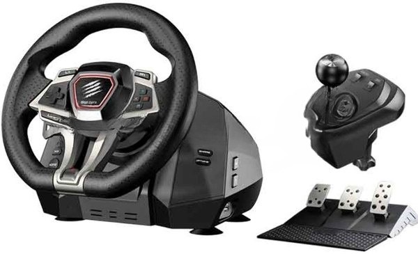 Руль Mad Catz M.2.X. PRO (USB, вибрация, 3 педали, рычаг переключения, D-Pad)