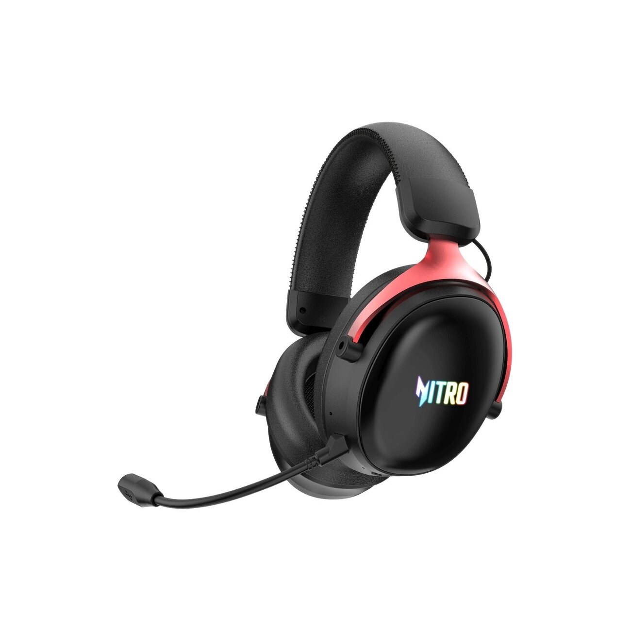 Гарнитура Acer OHR401 чёрный, беспроводная + проводная, USB/Bluetooth/mini jack 3.5 мм, до 55 ч, подсветка