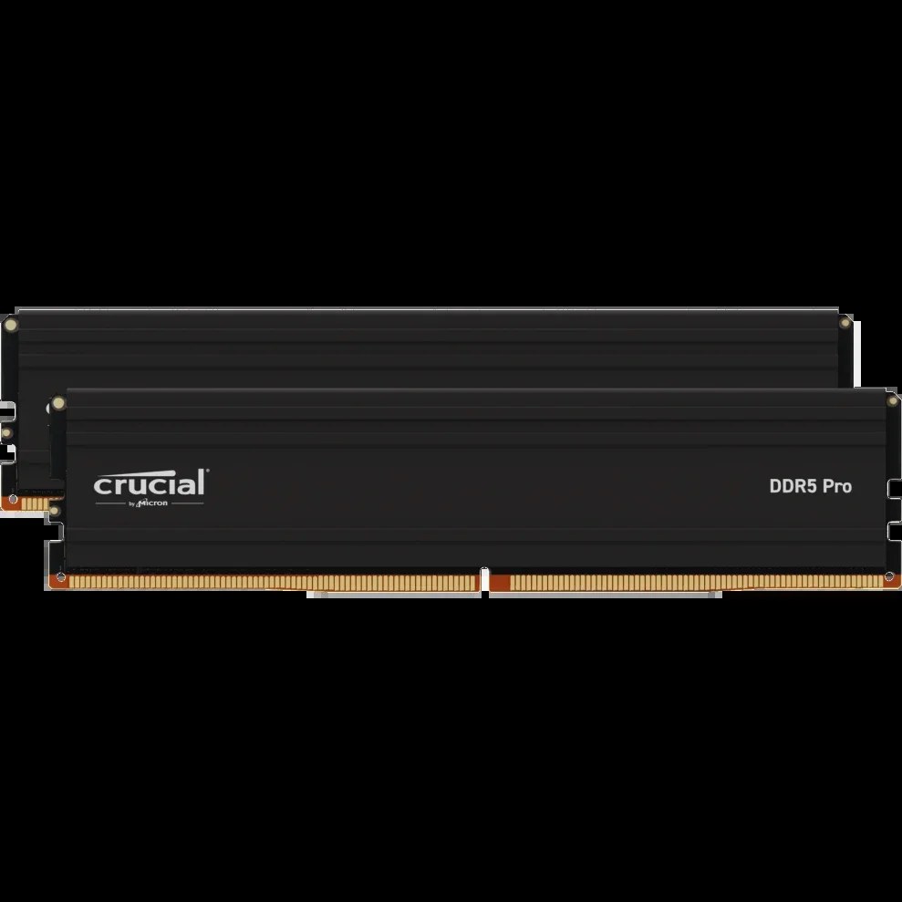 Оперативная память Crucial Pro, DDR5, 96GB (2x48 GB), 5600 MHz, CL46, DIMM, радиатор, черный