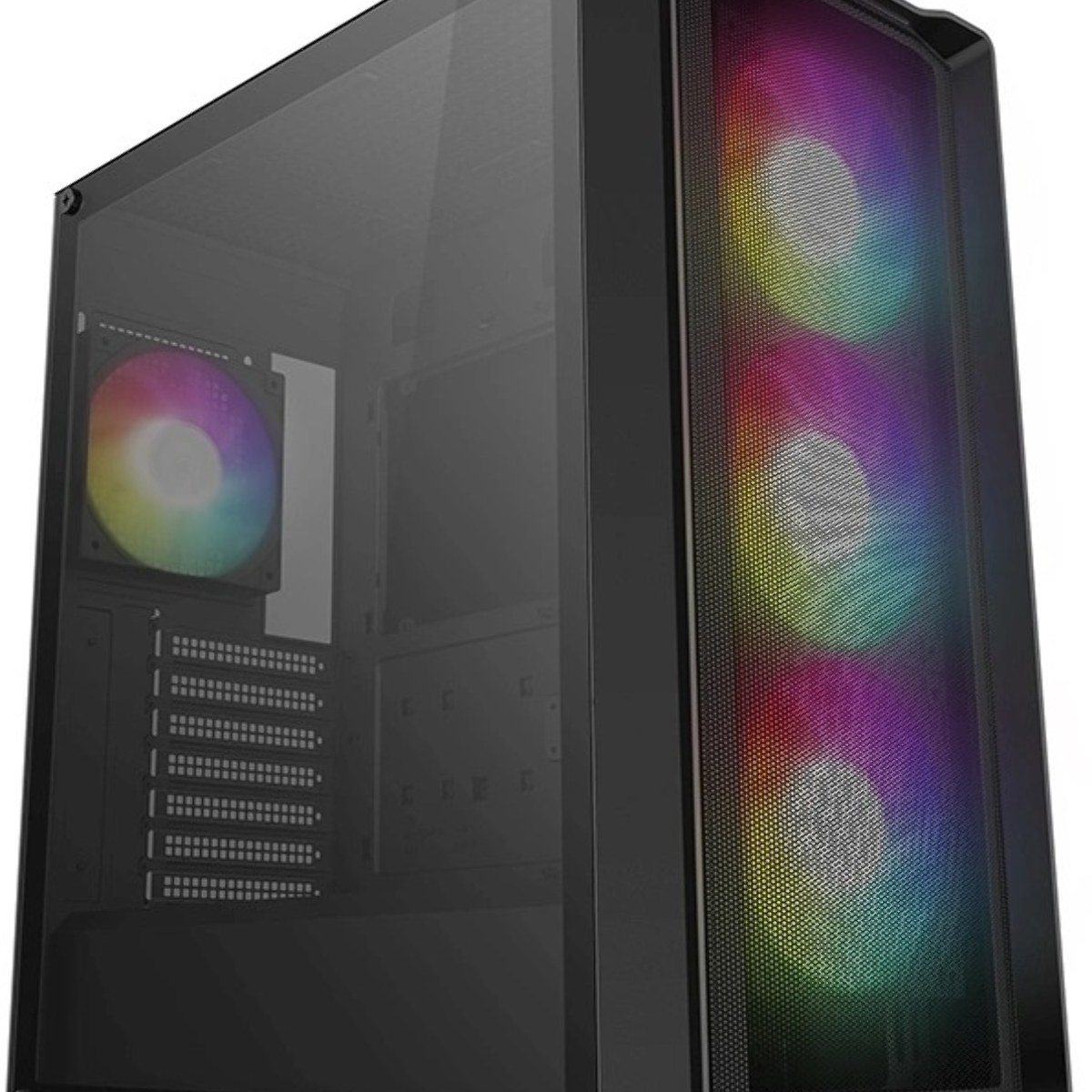 Компьютерный корпус Deepcool CC560 MESH V2 черный без БП ATX 4x120мм 5x140мм 2xUSB 3.0 audio bott PSU