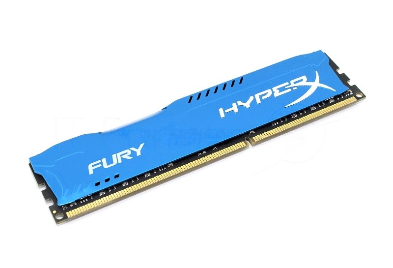 Оперативная память Kingston HyperX Fury Black Series, DDR3, 8Gb (1x8 GB), 1600 MHz, CL10, радиатор, черный