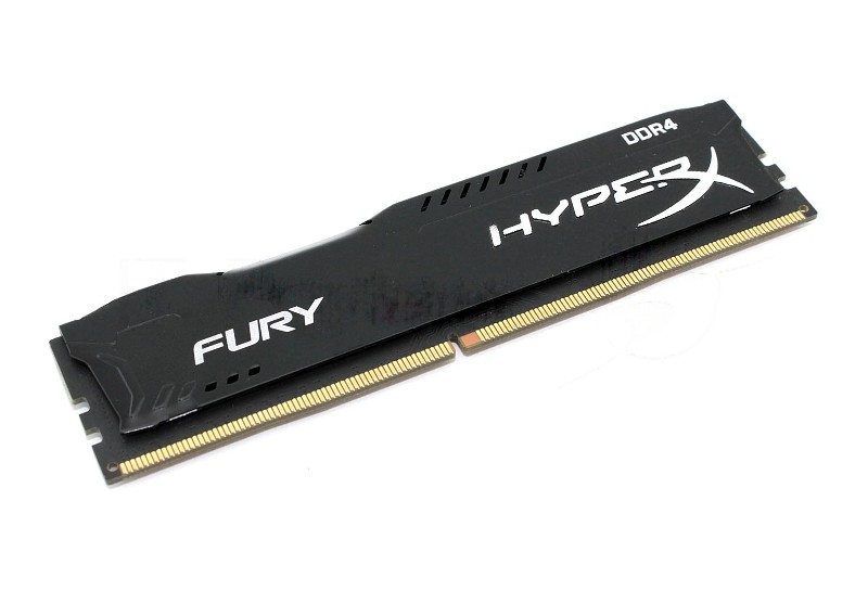 Оперативная память Kingston HyperX Fury Black, DDR4, 8Gb (2x4 GB), 2666 MHz, CL16, радиатор, черный