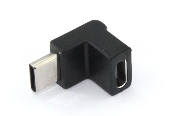 Переходник OTG USB Type-C мама на Type-C папа угловой