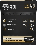 Переходник аудио-видео Cactus CS-DP-HDMI-ADR DisplayPort (m)/HDMI (f) . позолоч.конт. черный