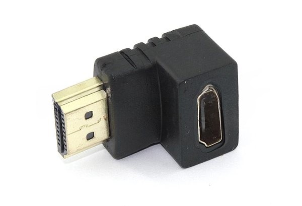 Удлинитель HDMI папа-мама угловой вниз