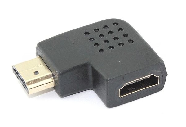 Удлинитель HDMI папа-мама угловой влево