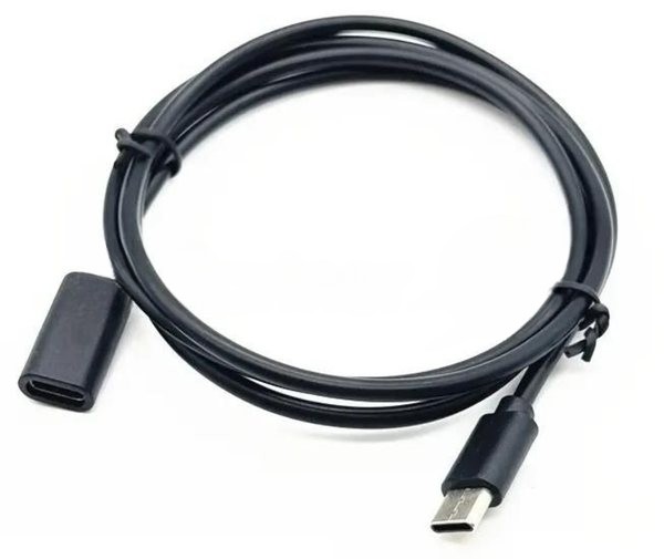 Кабель-удлинитель Buro USB Type-C (m) USB Type-C (f) 2м черный