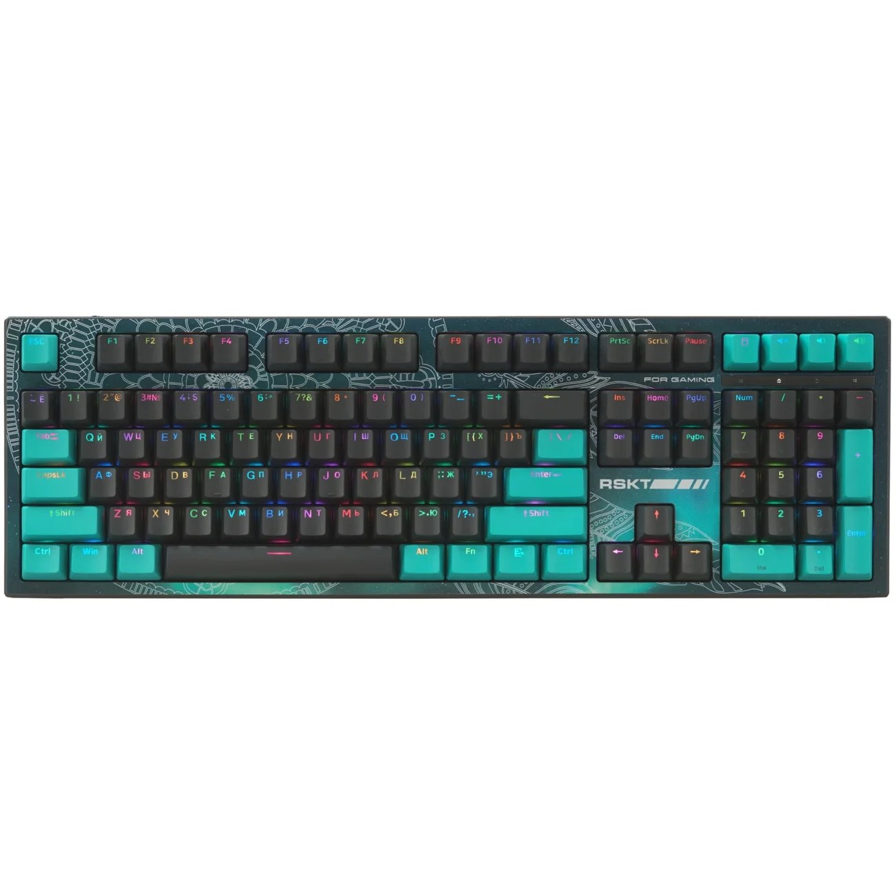 Клавиатура Raskat KM002 проводная, USB Type-A, серый (UV)