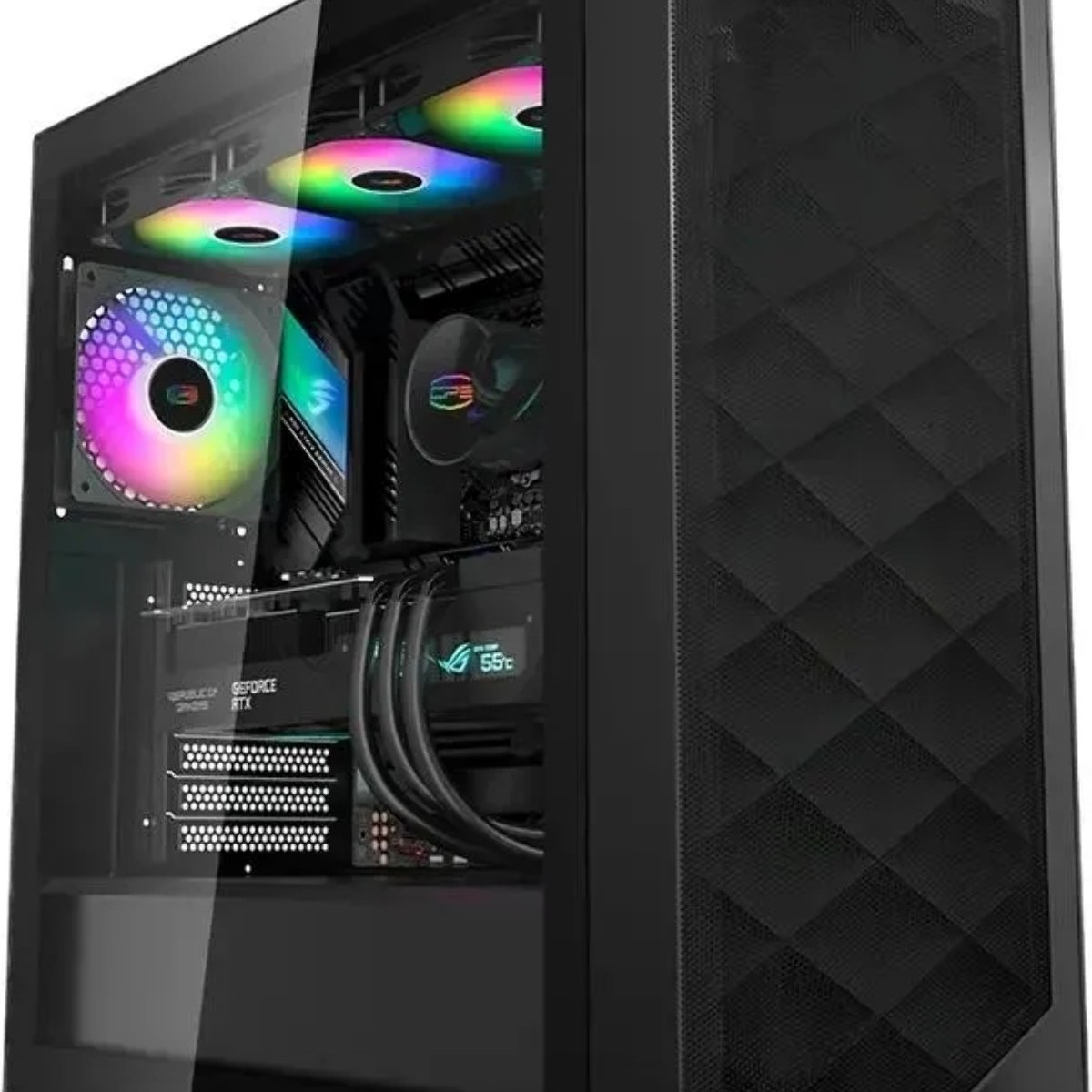 Компьютерный корпус PcCooler C3D510 BK ARGb черный без БП ATX 3x120мм 2xUSB3.0 1xUSB3.1 audio bott PSU
