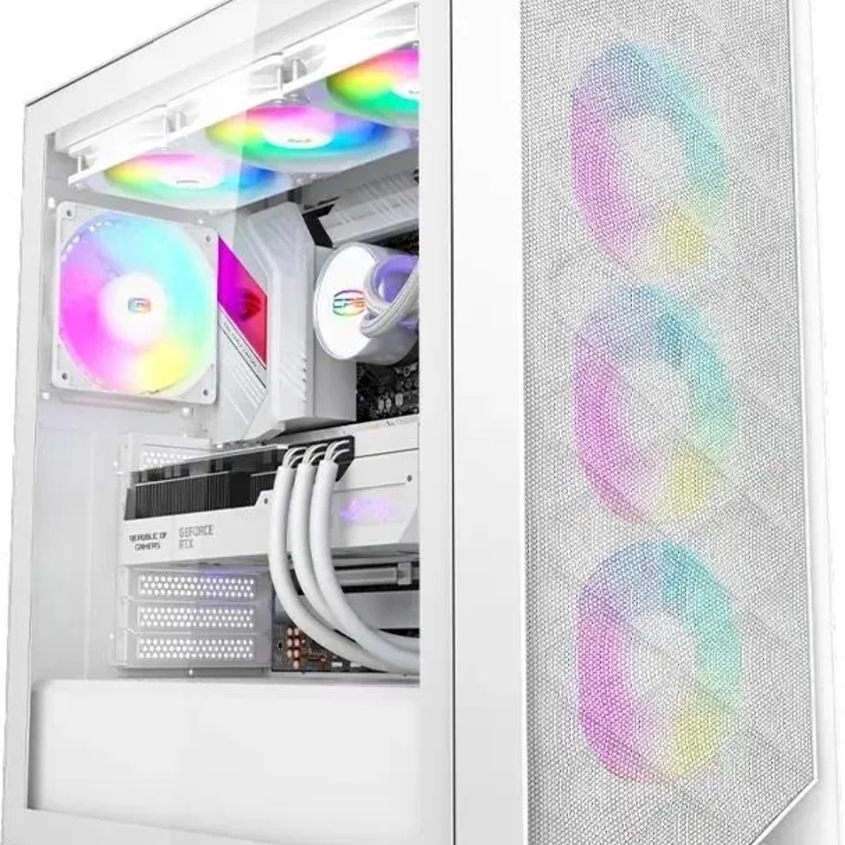Компьютерный корпус PcCooler C3D510 WH ARGb белый без БП ATX 3x120мм 2xUSB3.0 1xUSB3.1 audio bott PSU