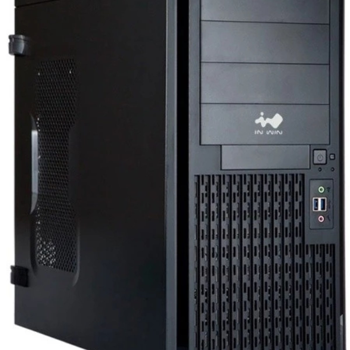 Компьютерный корпус Midi Tower InWin PE689 Black 750W P75F 80plus Gold USB3.0*2+A(HD)+front fan 120мм*1+rear fan 120мм*1+ 2*2SATA+1*1SATA+Intrusion Switch/holes for SL20” RACKMOUNT